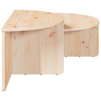 Salontafel 2 pcs Naturel 79 x 39.5 x 40 cm Massief grenenhout - thumbnail