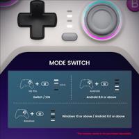 GameSir Nova HD Rumble NS Controller (Blauwgroen, PC, Steam, Android, iOS, Switch, Bluetooth / 2.4 GHz / USB) - thumbnail