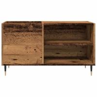 Platenkast 84,5x38x48 cm bewerkt hout oud houtkleurig - thumbnail