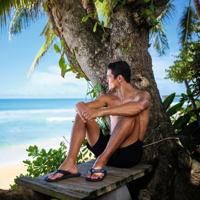 Olukai KI&apos;I Slipper Heren Lava Rock/Bold Blue 42 - thumbnail