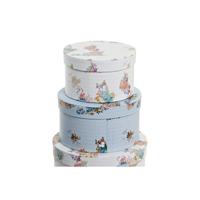 Set van opstapelbare opbergboxen DKD Home Decor Karton Stads 37,5 x 37,5 x 18 cm - thumbnail