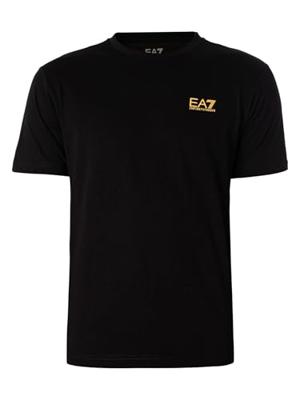 EA7 Emporio Armani 8NPT25 T-Shirt Heren Zwart/Goud - Maat XL - Kleur: GoudZwart | Soccerfanshop