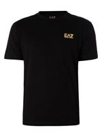EA7 Emporio Armani 8NPT25 T-Shirt Heren Zwart/Goud - Maat XL - Kleur: GoudZwart | Soccerfanshop - thumbnail