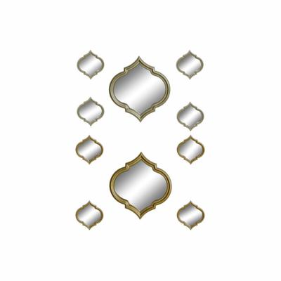 Set spiegels DKD Home Decor Spiegel Gouden Brons Polypropyleen (50 x 3 x 55 cm) (2 pcs)