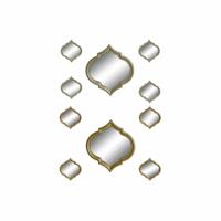 Set spiegels DKD Home Decor Spiegel Gouden Brons Polypropyleen (50 x 3 x 55 cm) (2 pcs) - thumbnail