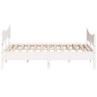 Bedframe zonder matras massief grenenhout wit 200x200 cm - thumbnail