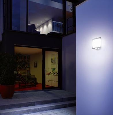 Steinel AUSSENLEUCHTE L 20 S EDELSTAHL 566814 Buitenlamp met bewegingsmelder (wand) LED E27 60 W Zilver - thumbnail