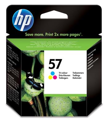 HP inktcartridge 57, 500 pagina's, OEM C6657AE, 3 kleuren HP inktcartridge 57, 500 pagina's, OEM C6657AE, 3 kleuren