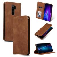 Voor Xiaomi Redmi Note8 Pro retro Skin feel Business magnetische horizontale Flip lederen draagtas (bruin) - thumbnail