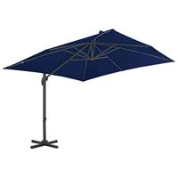 VidaXL Zweefparasol met aluminium paal 3x3 m azuurblauw - thumbnail