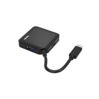 Hama USB-C multiport hub (USB 3.1) 4 poorten, zwart - thumbnail