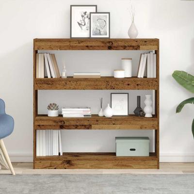 Boekenkast Oud hout 100 x 30 x 103 cm Bewerkt hout