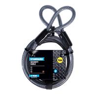 Cavo a spirale antifurto YALE con 2 anelli - Per bici, MTB - 220 cm x 12 mm - thumbnail