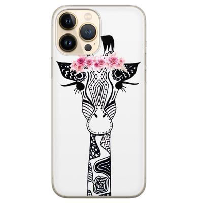 iPhone 13 Pro Max siliconen hoesje - Giraffe iPhone 13 Pro Max siliconen hoesje - Giraffe