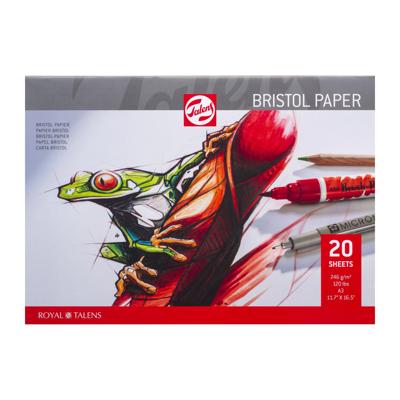 Talens Bristol papier, 250 g, ft 29,7 x 42 cm, A3, blok van 20 vel