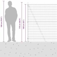 VidaXL Hek met paal groen 1,6 x 10 m staal en pvc - thumbnail