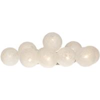 Lichtsnoer met Raffiaballen, 150cm - thumbnail