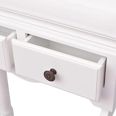 VidaXL Kledingrek met kastje hout wit