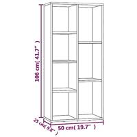 Boekenkast 50x25x106 cm bewerkt hout sonoma eikenkleurig - thumbnail