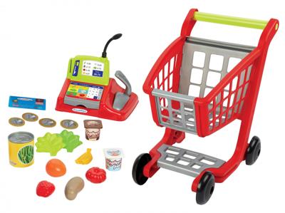 Ecoiffier 100% winkelwagen boodschappen kassa Ecoiffier 100% winkelwagen boodschappen kassa