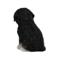 1 zittende puppy van hars met verhoogde oren, verschillende tuinbeelden - thumbnail
