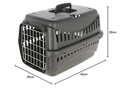 Transportbox - KERBL - Expedion eco - 45 x 30 x 30 cm - Zwart - Voor honden en katten