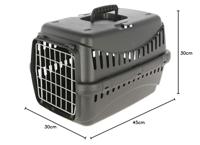 Transportbox - KERBL - Expedion eco - 45 x 30 x 30 cm - Zwart - Voor honden en katten - thumbnail