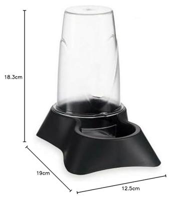 Dierenvoederbak Transparant Antraciet Polypropyleen 650 ml 12,5 x 18 x 19 cm