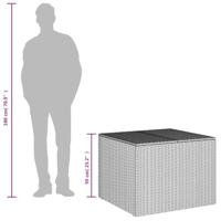 Tuinbox 291 L poly rattan bruin - thumbnail