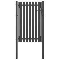 Tuinhekpoort staal 100x150 cm antraciet - thumbnail