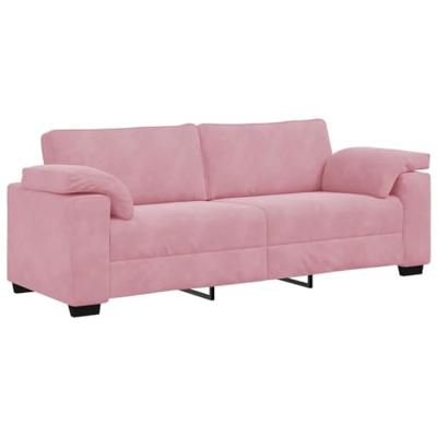 3-zitsbank roze 178 cm fluweel