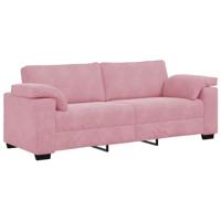 3-zitsbank roze 178 cm fluweel - thumbnail