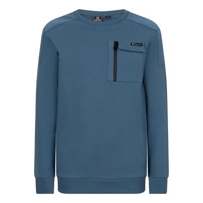 Sweater Pocket Zip Steel Blue
