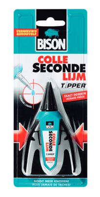 Secondelijm Tipper Vloeibaar Blister 3 g Bison - Bison - thumbnail
