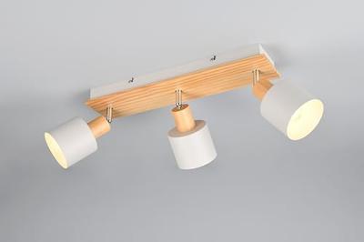 Trio 3-lichts plafondlampShanti met houtlook - 862700376