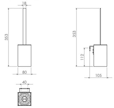 Clou Fold handdoekrek 45cm mat wit poedercoating CL/09.04051.20