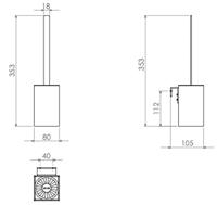 Clou Fold handdoekrek 45cm mat wit poedercoating CL/09.04051.20 - thumbnail