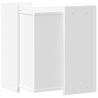 Kattenbakkast 42x42x51 cm bewerkt hout wit - thumbnail