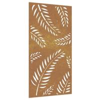 Wanddecoratie tuin bladontwerp 105x55 cm cortenstaal - thumbnail