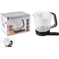 Excellent Houseware keukenweegschaal met maatbeker 1200 ml - thumbnail