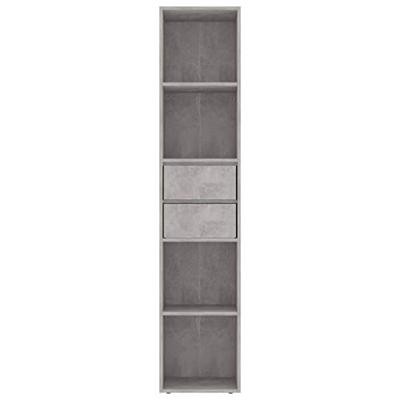 Boekenkast 36x30x171 cm bewerkt hout betongrijs