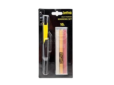 Wax marker voor diepe gaten met 10 wax stiften ToolPack