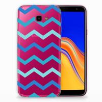 Samsung Galaxy J4 Plus (2018) | TPU bumper | Zigzag Blauw - thumbnail