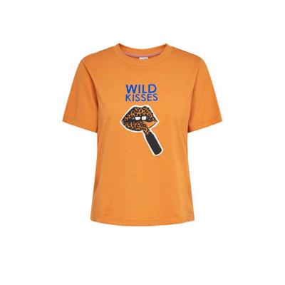 JDY T-shirt JDYKAY met printopdruk oranje JDY T-shirt JDYKAY met printopdruk oranje