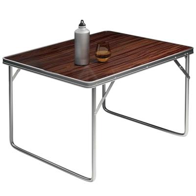 Aluminium campingtafel, tuintafel, inklapbare tafel, houten blad