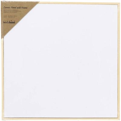 Creativ Company Canvas paneel met lijst, afm 30x30 cm, 280 gr, wit, 1 stuk