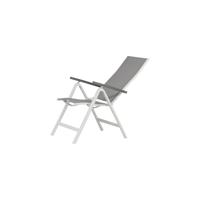 Nohr Verstelbare Tuinstoel 'Candise' kleur Wit/Grijs - thumbnail