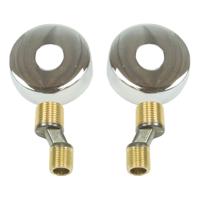 Riko s-koppeling set met rozet 1/2" x 3/4" chroom - thumbnail