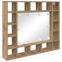 Spiegelkast met plank artisanaal eikenkleurig 91 x 15 x 76.5 cm - thumbnail