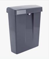 Kunststof brievenbus Summus grijs RAL7016 - thumbnail